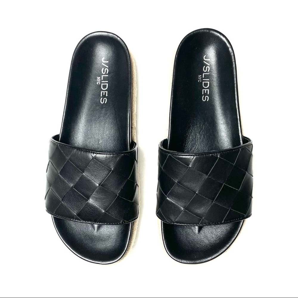 J SLIDES Rollie Leather Slide Sandals Sz 7.5